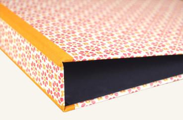Preview: Ringbuch orange gelb mit schwarzer Innenverkleidung